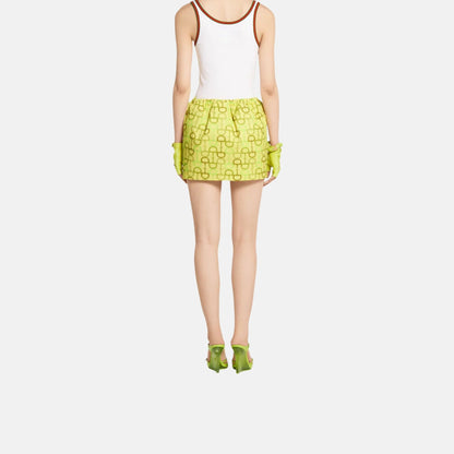 Printed Cotton Mini Skirt
