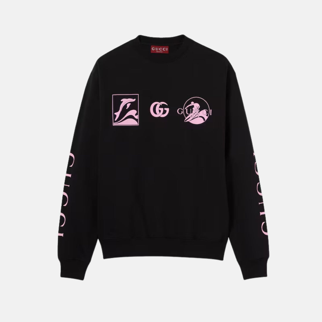 Printed Cotton Sweatshirt With Dropped Shoulder