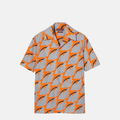 Printed Light Cotton Poplin Shirt