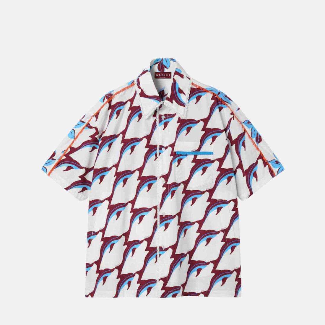 Printed Oversize Cotton Poplin Shirt