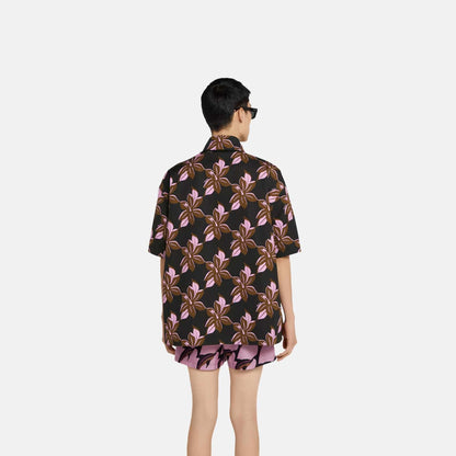 Printed Oversize Cotton Poplin Shirt