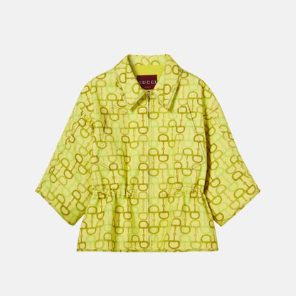 Printed Short Sleeve Boxy Jacket