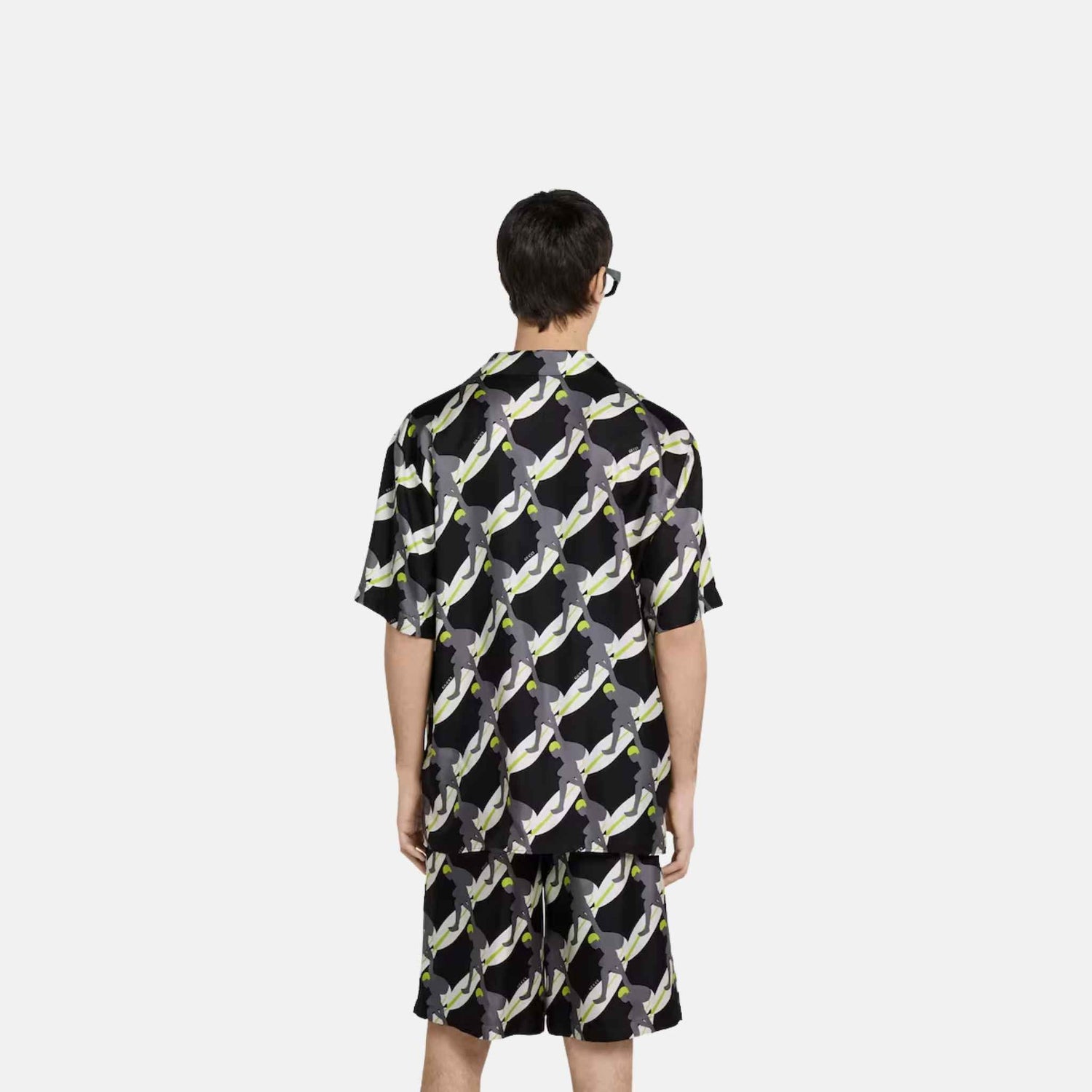 Printed Silk Bowling Shirt
