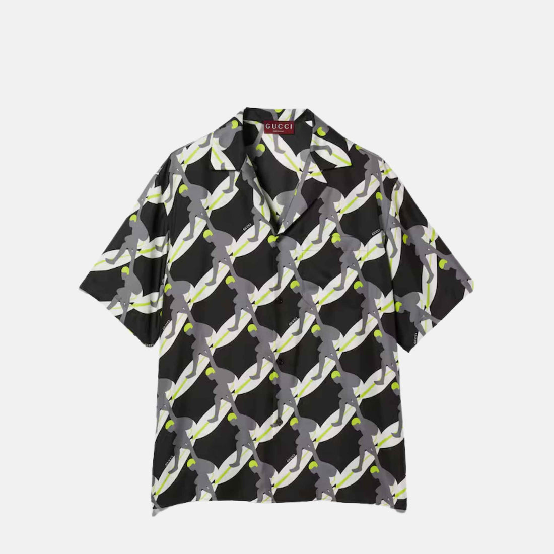 Printed Silk Bowling Shirt