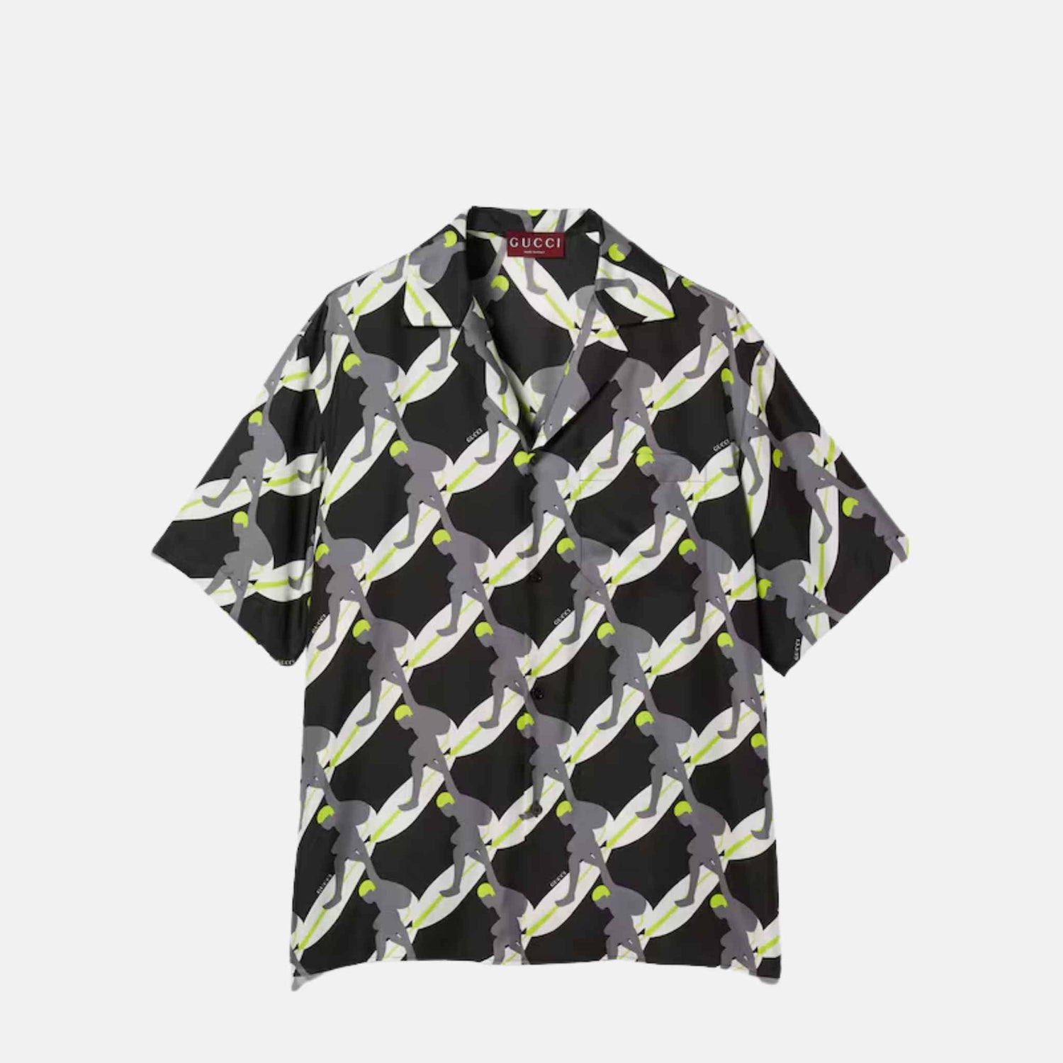 Printed Silk Bowling Shirt