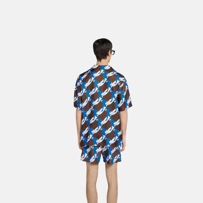 Printed Silk Bowling Shirt