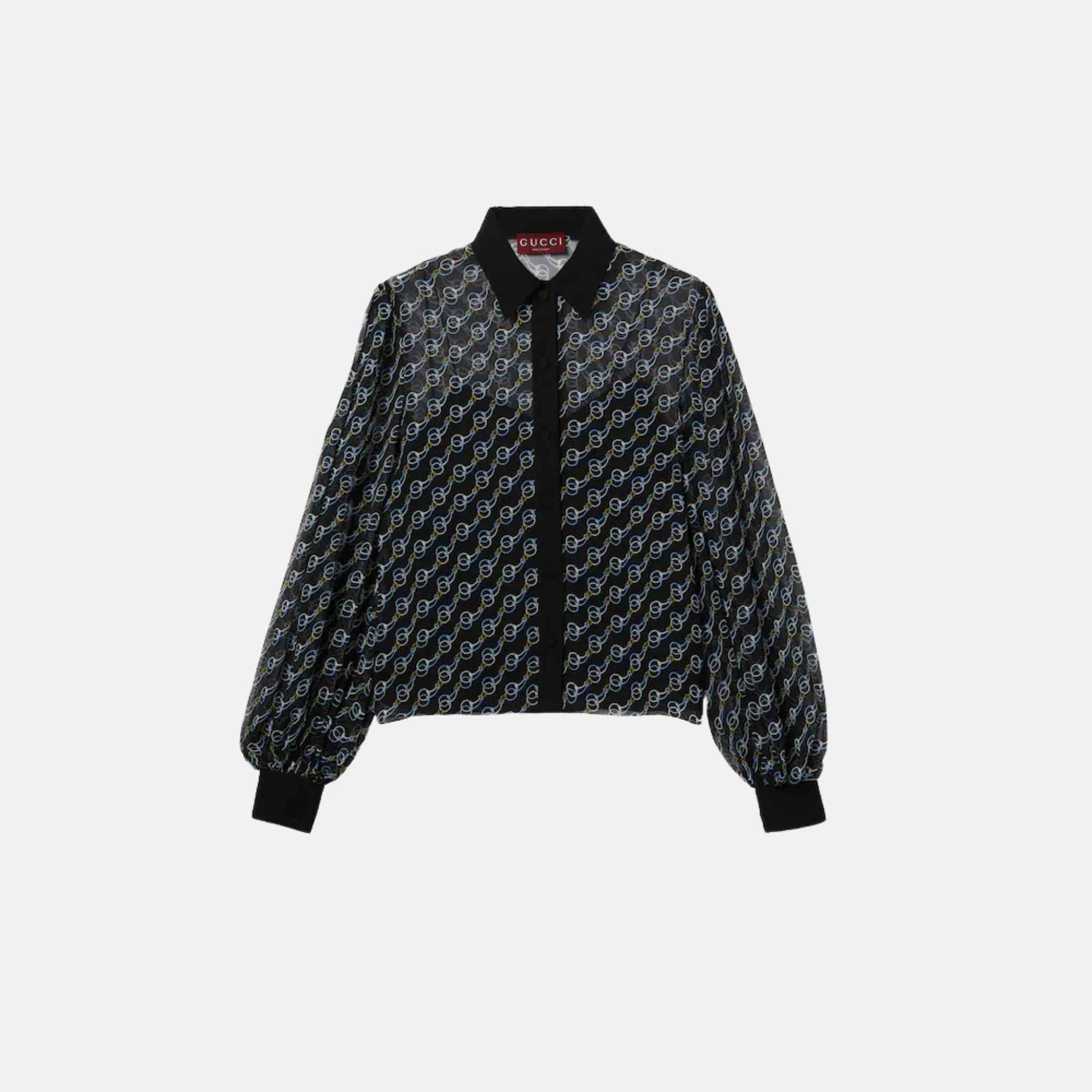 Printed Silk Creponne Shirt