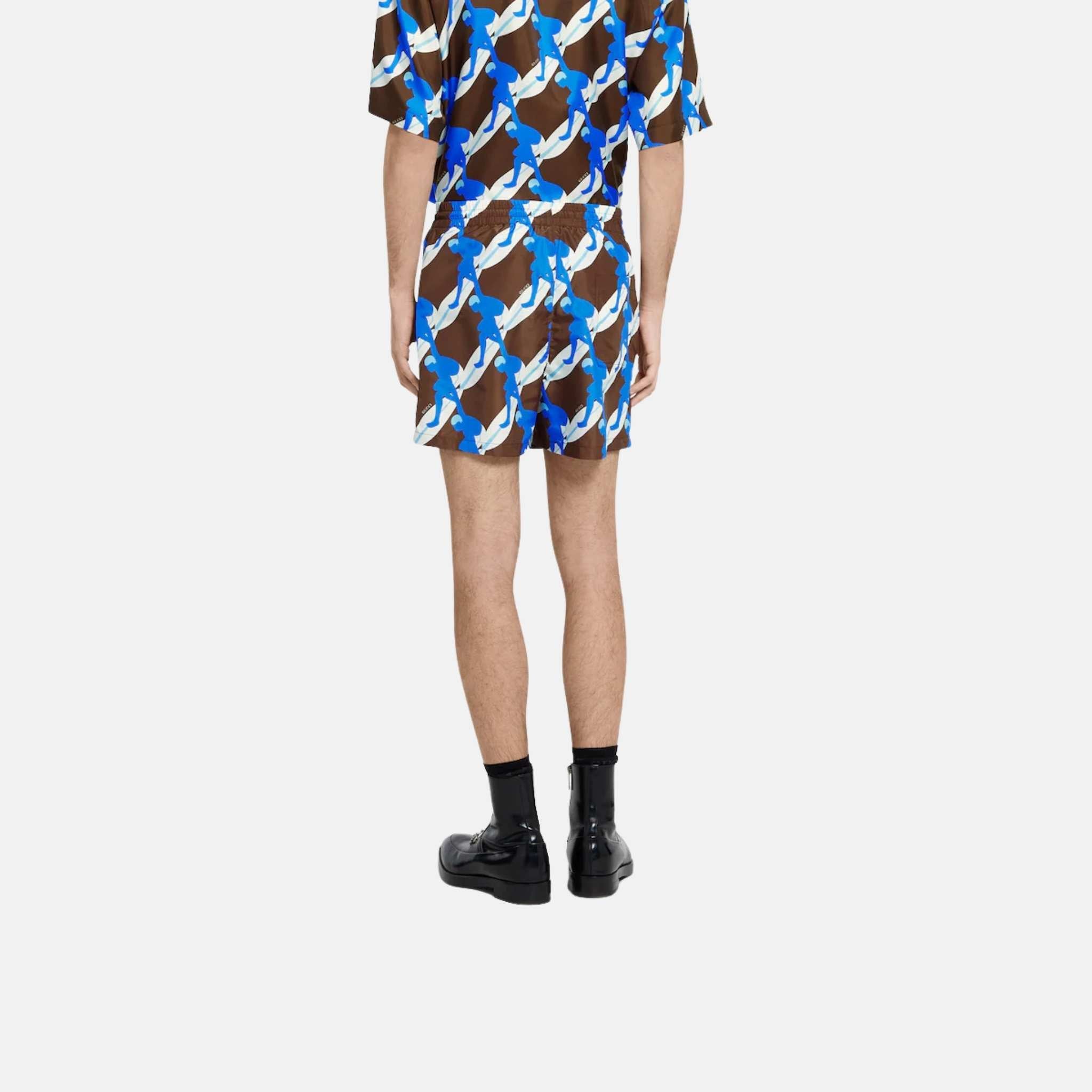 Printed Technical Poplin Swim Short