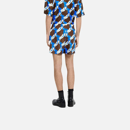 Printed Technical Poplin Swim Short