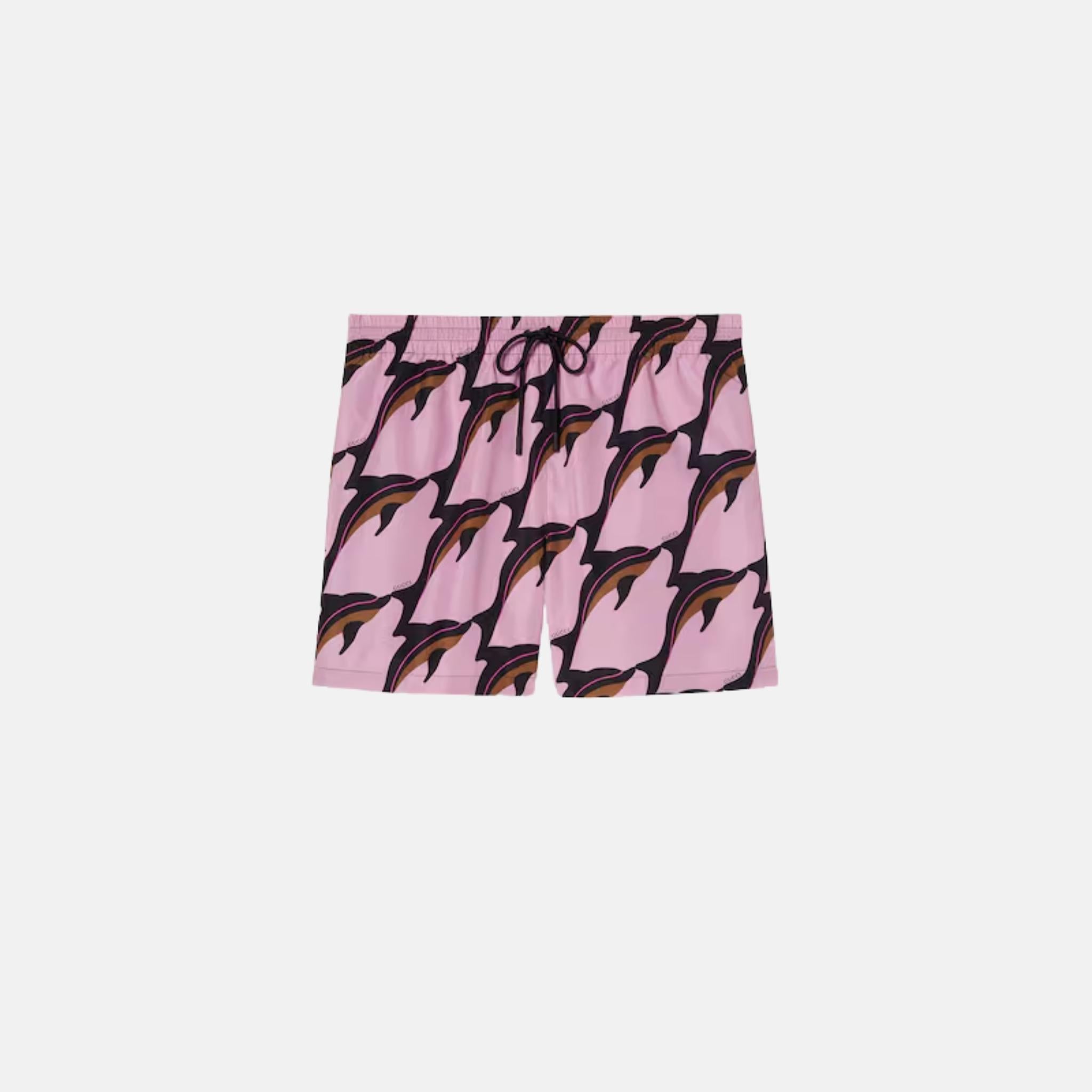 Printed Technical Poplin Swim Short