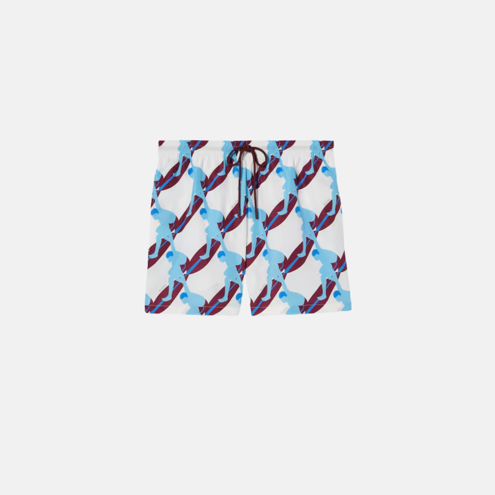 Printed Technical Poplin Swim Short