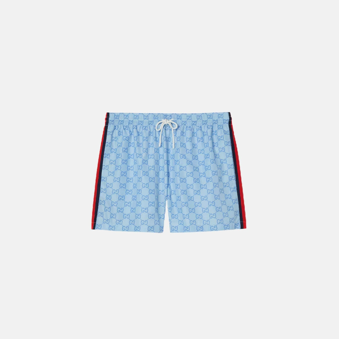 Printed Technical Poplin Swim Shorts With GG Print