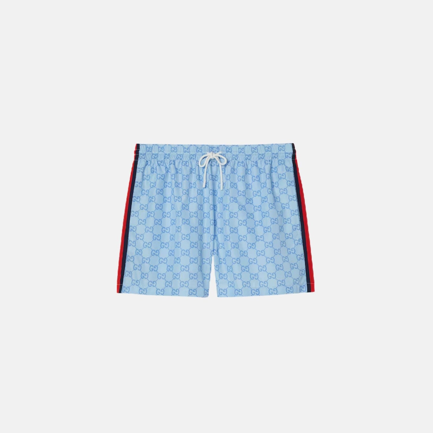 Printed Technical Poplin Swim Shorts With GG Print