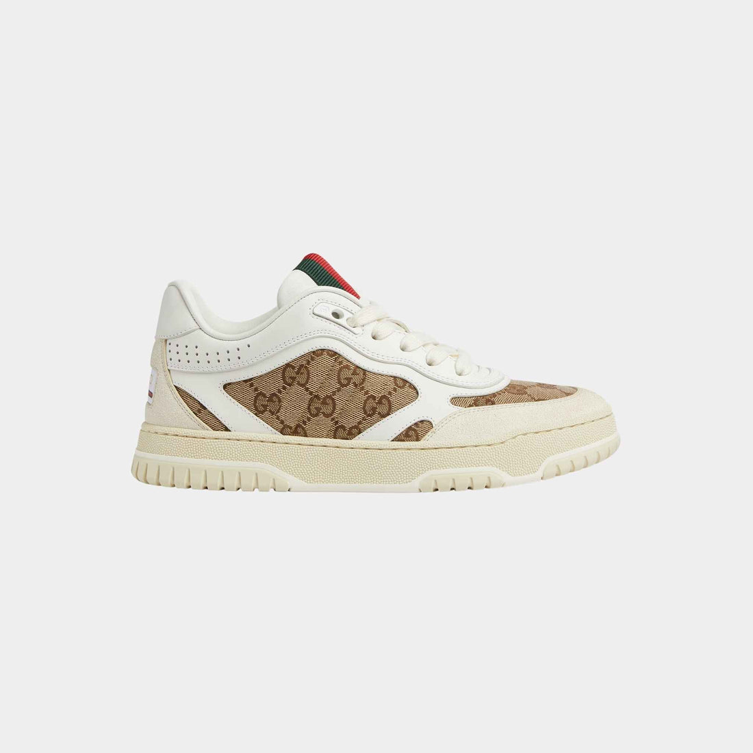 Re-Web Sneaker GG Canvas With Leather Trim