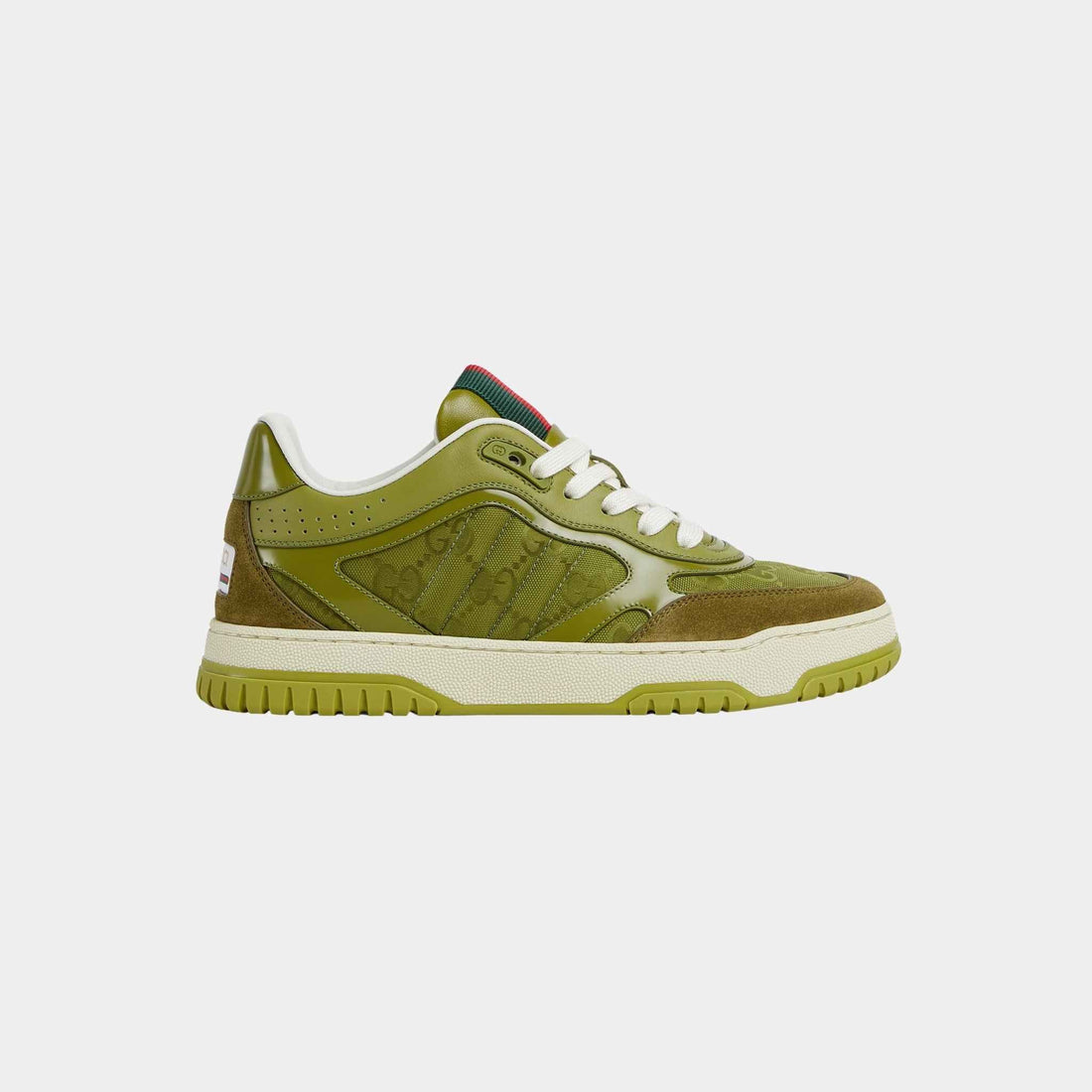 Re-Web Sneaker GG Canvas With Leather Trim