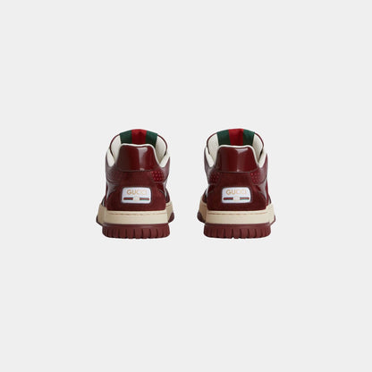Re-Web Sneaker GG Canvas With Leather Trim