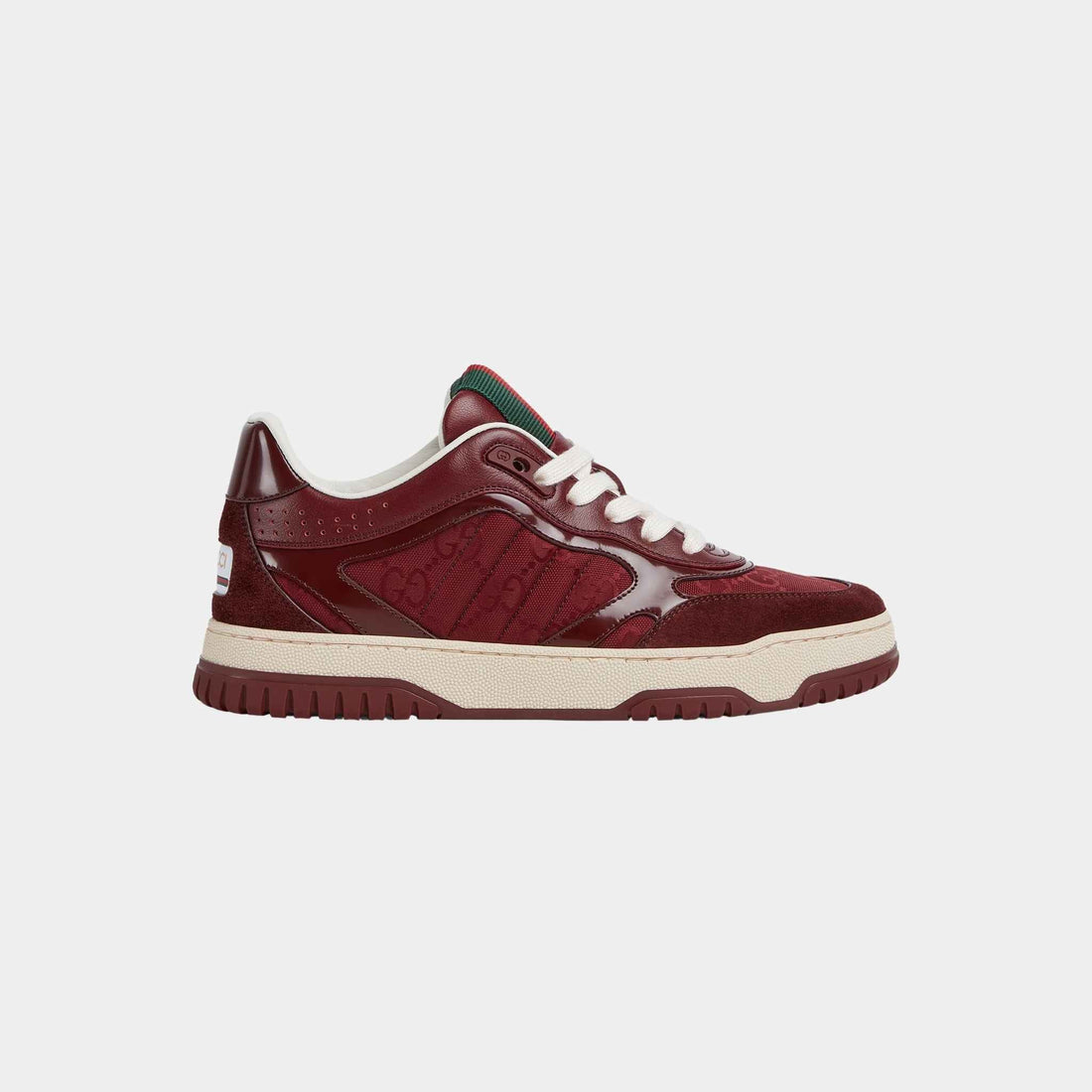 Re-Web Sneaker GG Canvas With Leather Trim