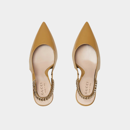Signoria Slingback Patent Leather Pump
