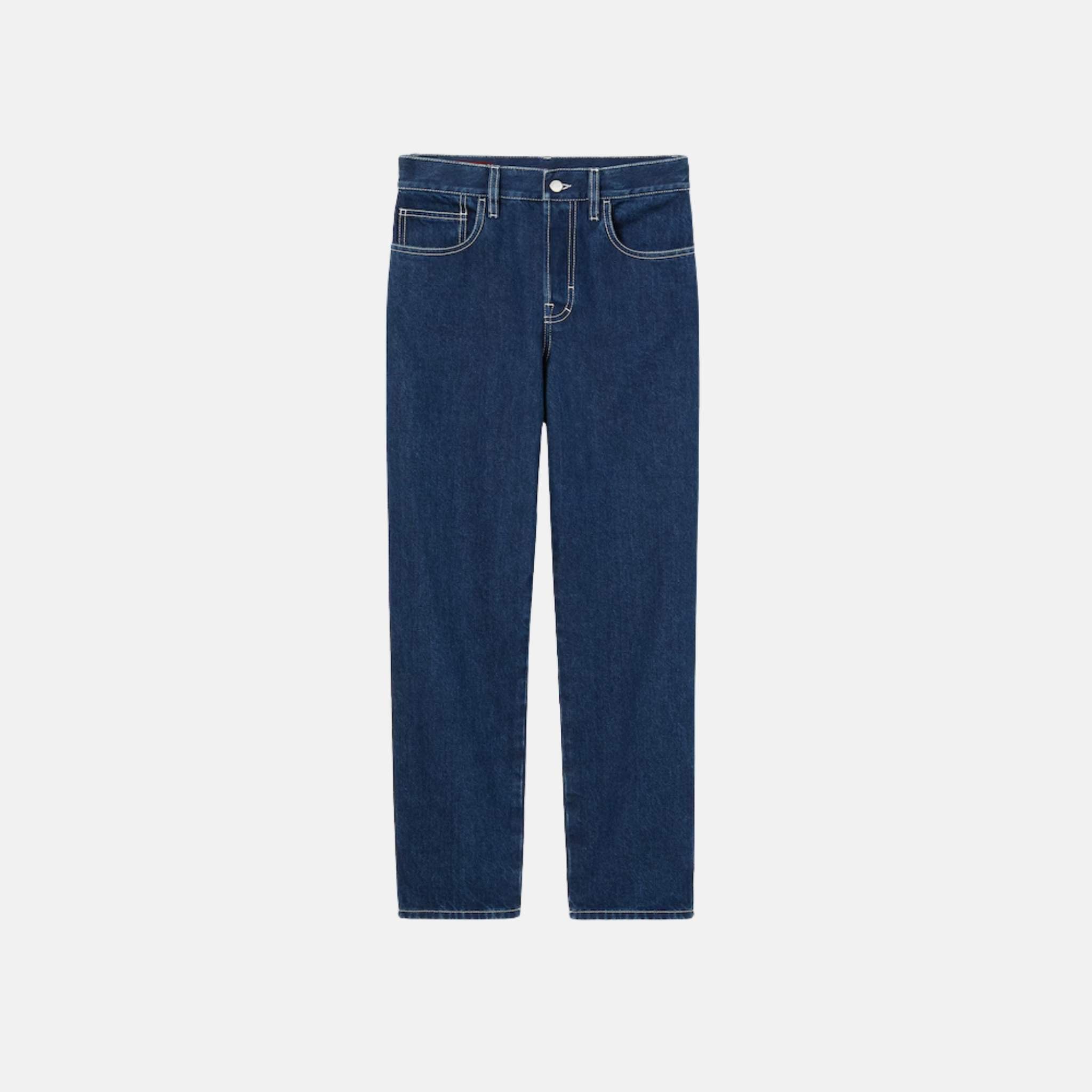 Slim Cropped Fit Lasered Denim Pants