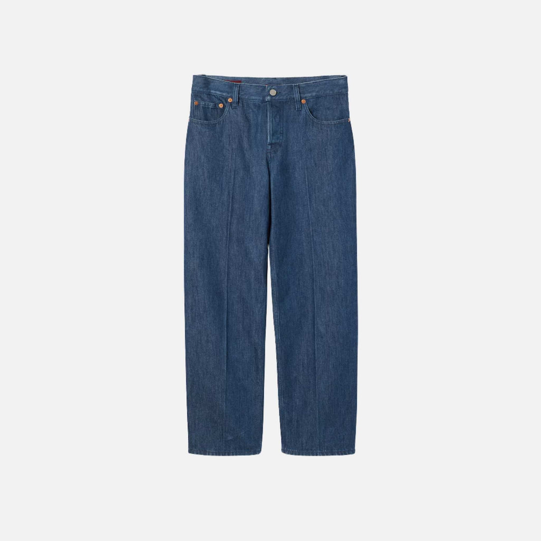 Straight Fit Denim Trousers