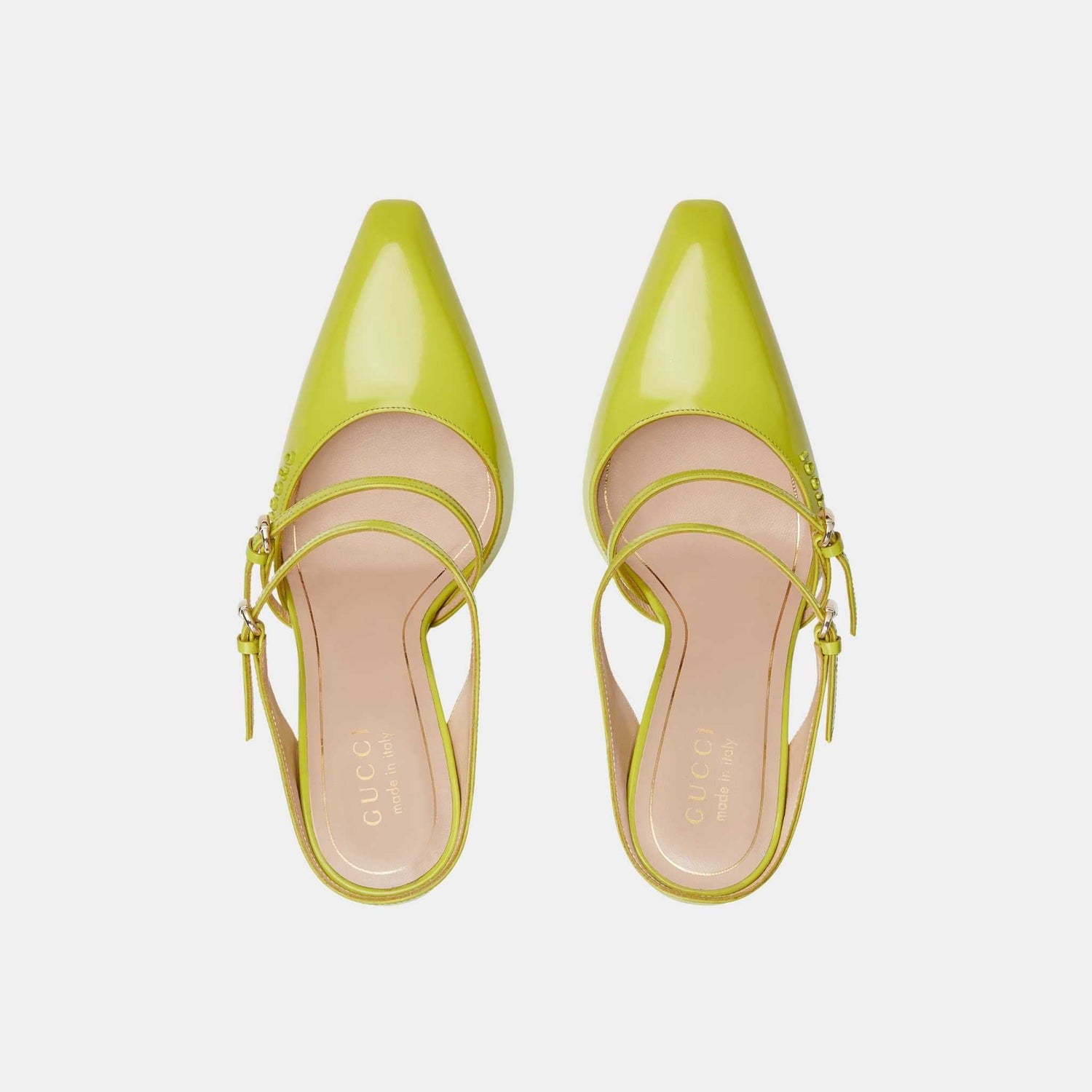 Wedge Shiny Leather Mule