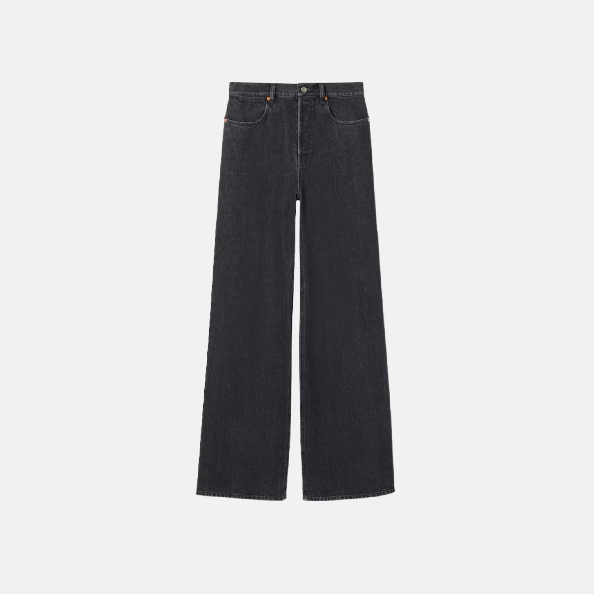 Wide Leg Denim Trousers