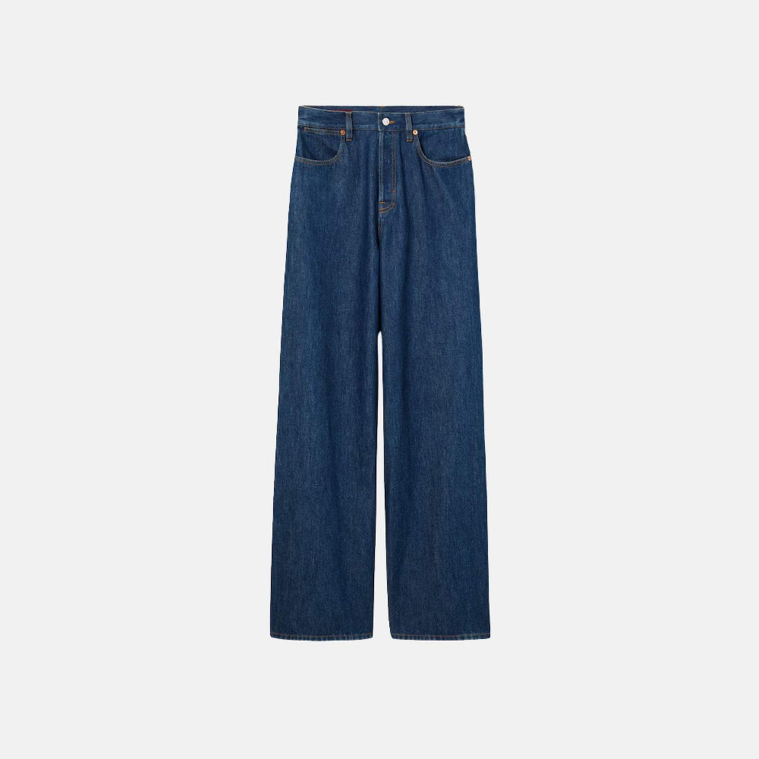 Wide Leg Denim Trousers