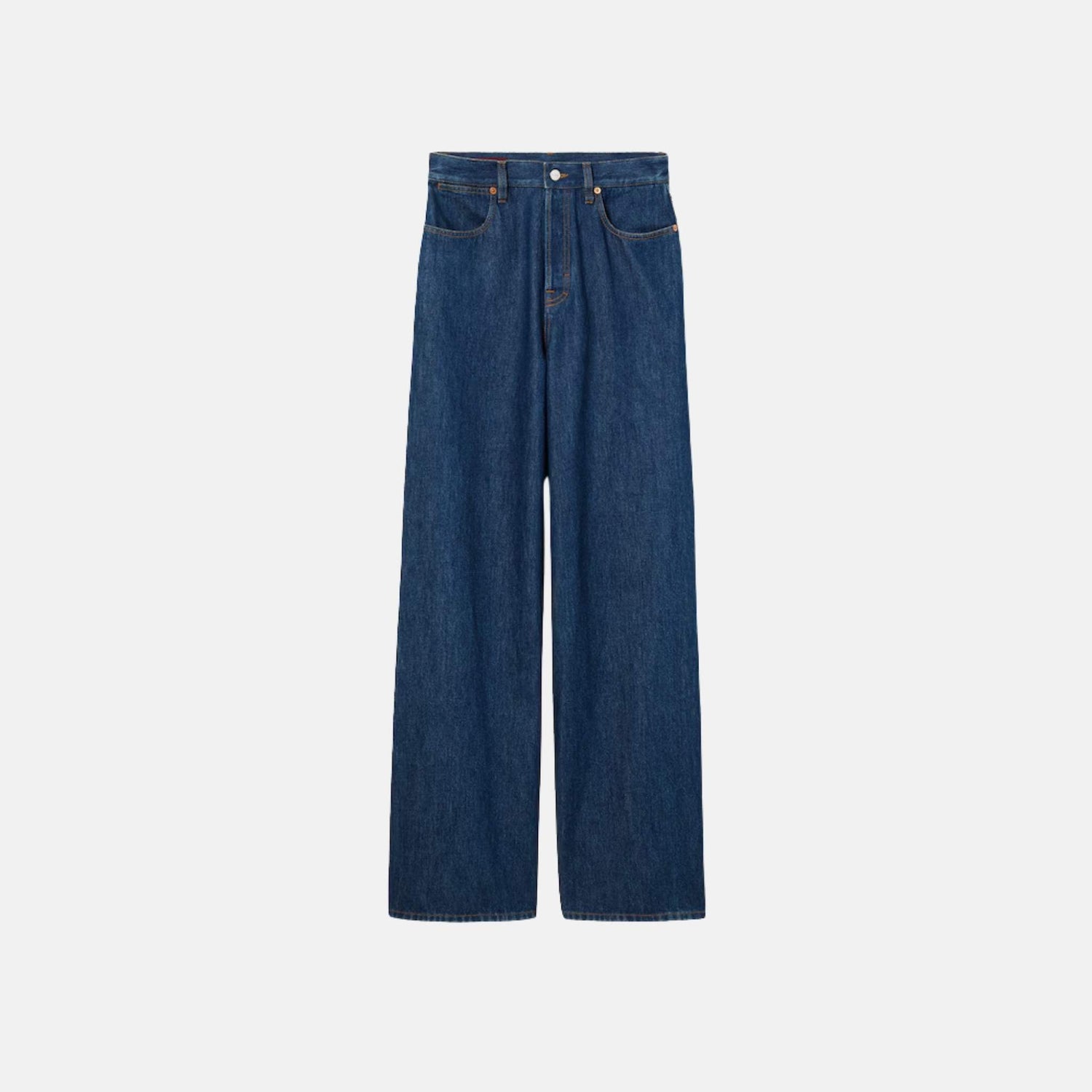 Wide Leg Denim Trousers