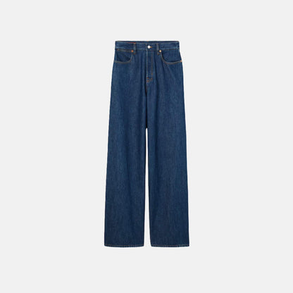 Wide Leg Denim Trousers