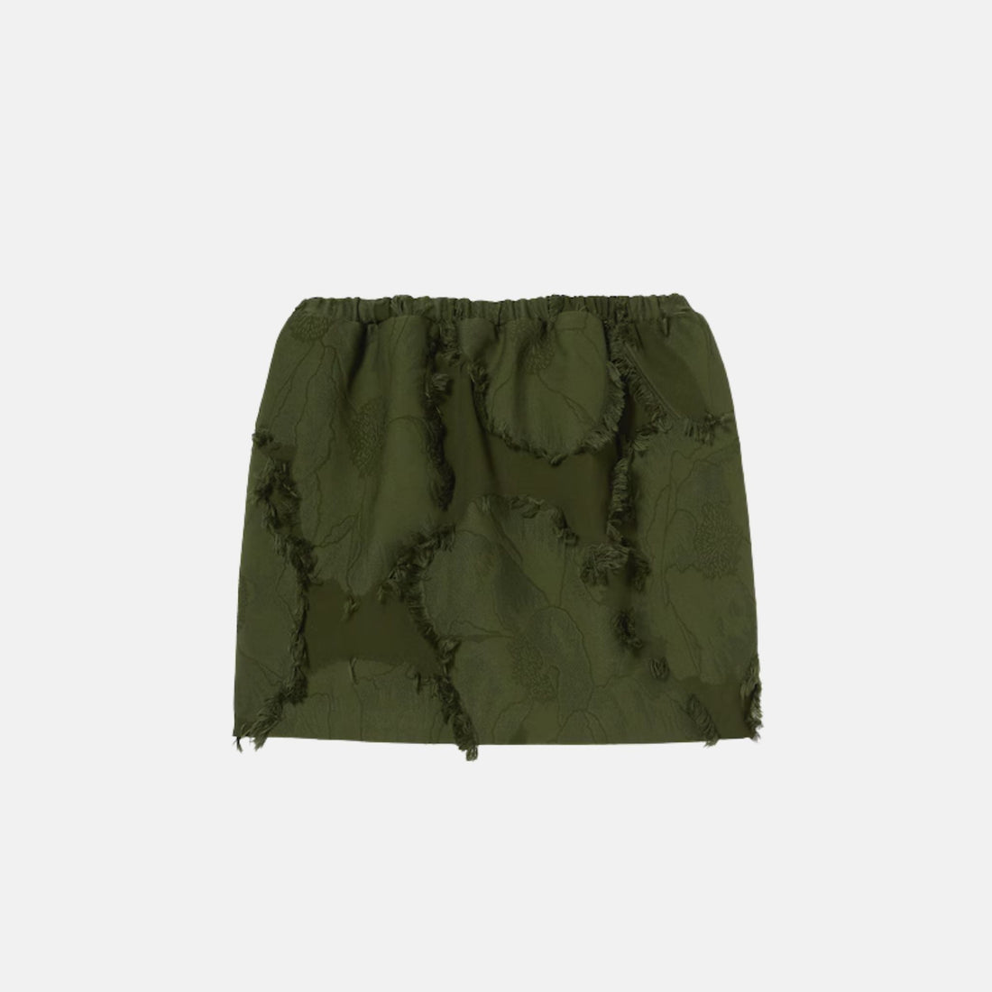 Wool Blend Fil Coupe Mini Skirt