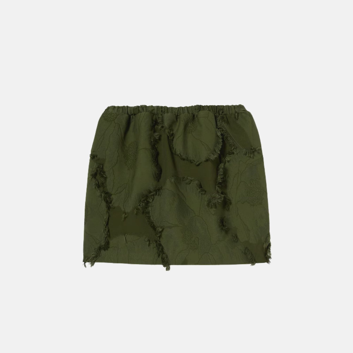 Wool Blend Fil Coupe Mini Skirt