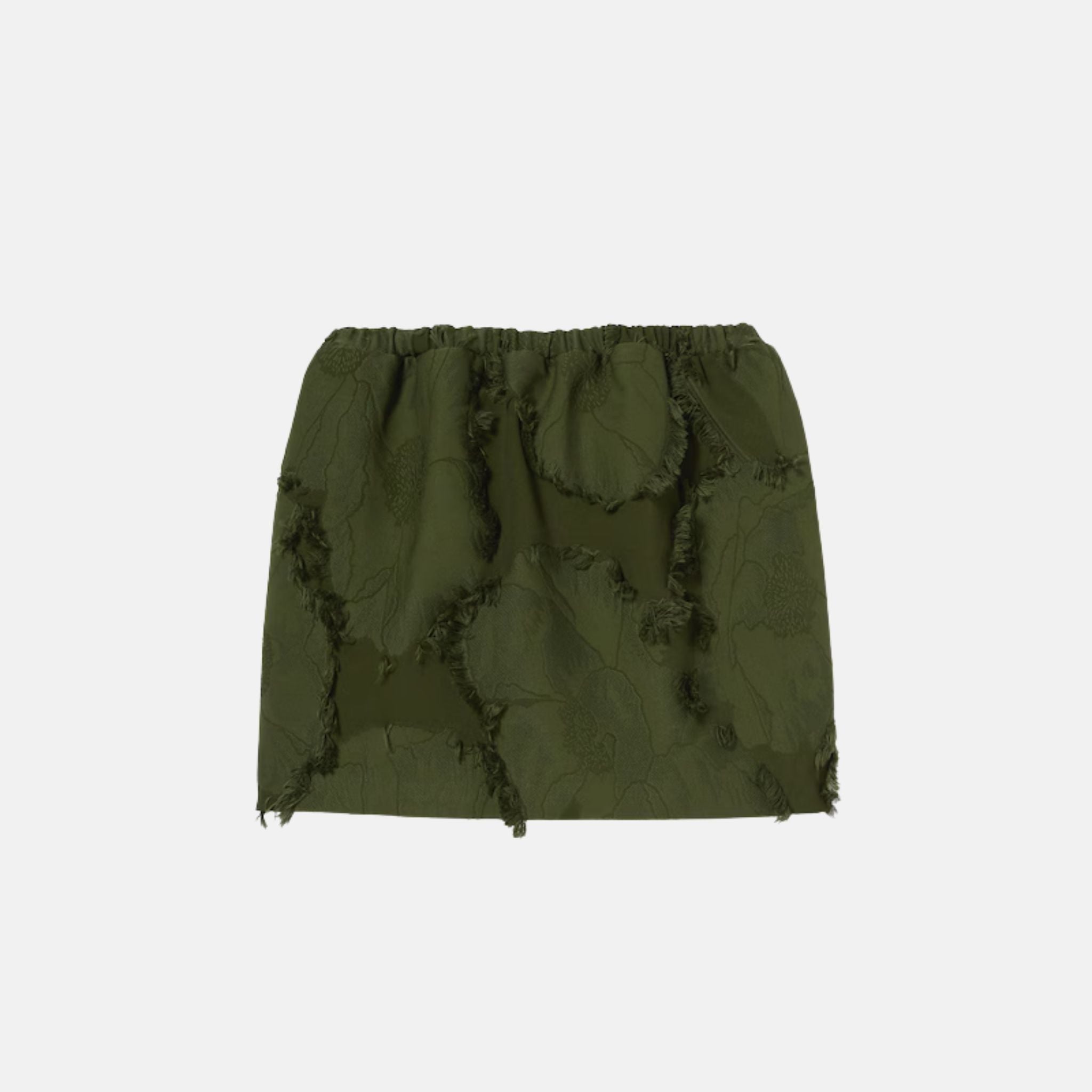Wool Blend Fil Coupe Mini Skirt