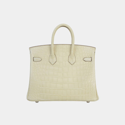 Birkin 25 Matte Alligator Vanille PHW