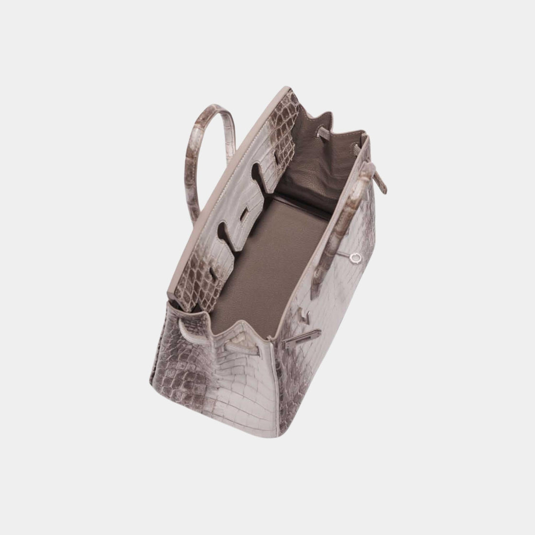 Birkin 25 Niloticus Crocodile Himalaya Blanc