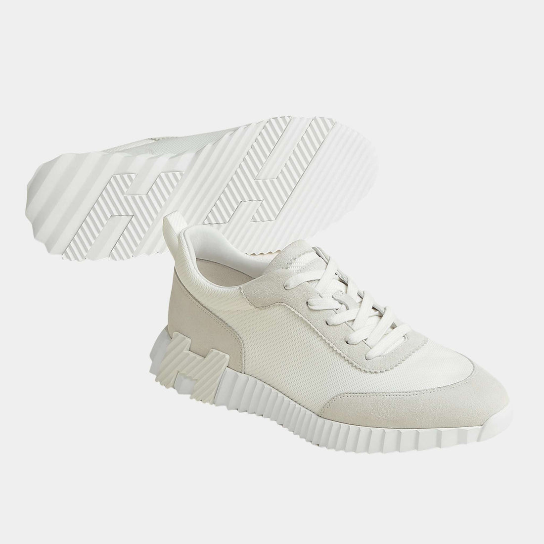 Bouncing Sneaker in Technical Mesh and Suede Men