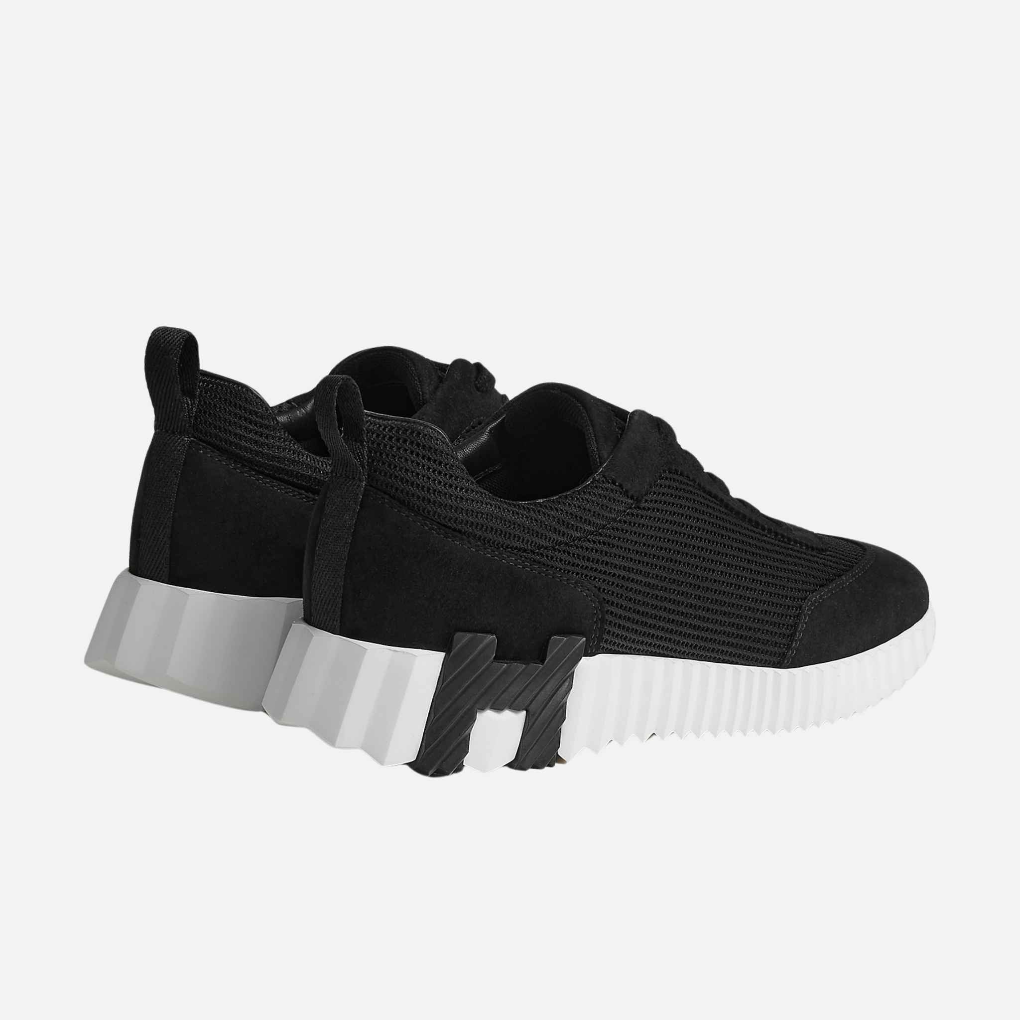 Bouncing Sneaker Textured Mesh Suede Women