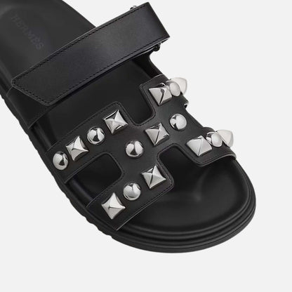 Chypre Sandal Calfskin With Medor Studs Women