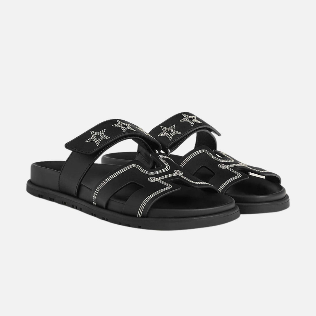 Chypre Sandal Embroidered Calfskin Stars Women