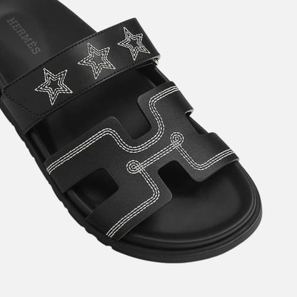 Chypre Sandal Embroidered Calfskin Stars Women