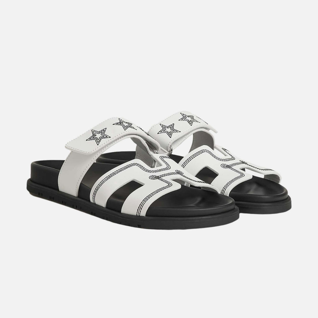Chypre Sandal Embroidered Calfskin Stars Women