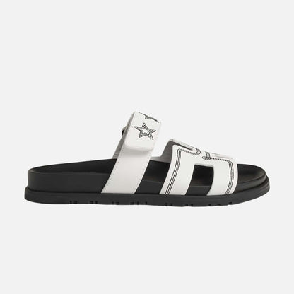 Chypre Sandal Embroidered Calfskin Stars Women