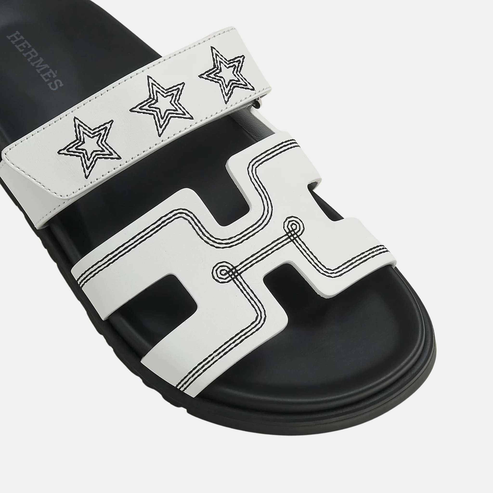 Chypre Sandal Embroidered Calfskin Stars Women