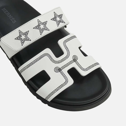 Chypre Sandal Embroidered Calfskin Stars Women