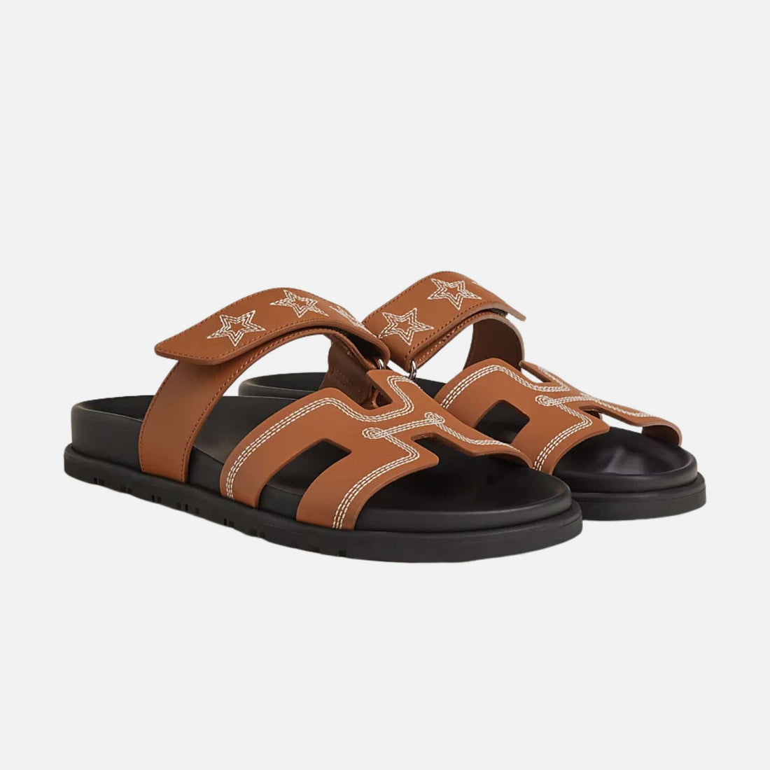 Chypre Sandal Embroidered Calfskin Stars Women