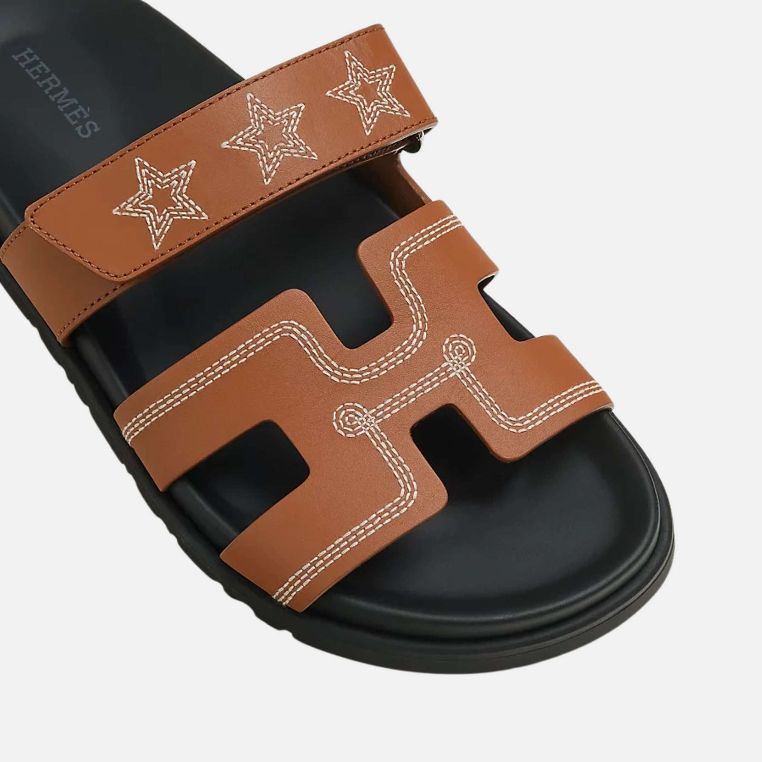 Chypre Sandal Embroidered Calfskin Stars Women