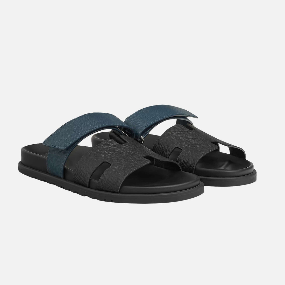 Chypre Sandal Epsom Black Bleu Men