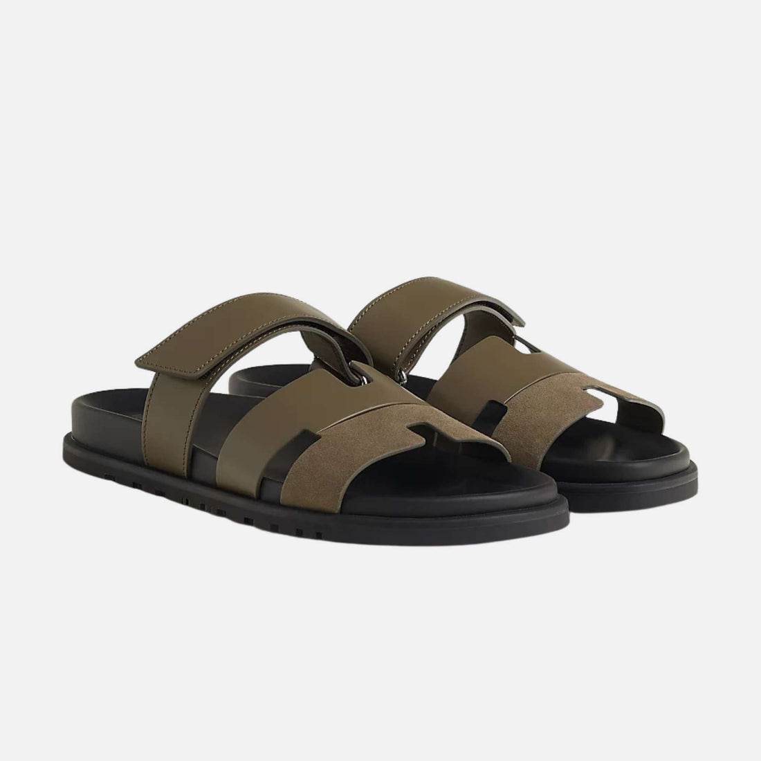 Chypre Sandal Calfskin and Suede Goatskin Men