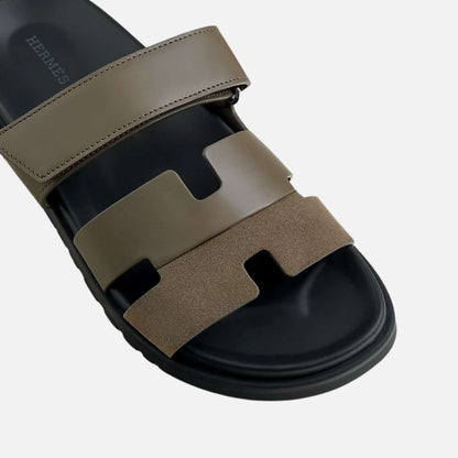 Chypre Sandal Calfskin and Suede Goatskin Men