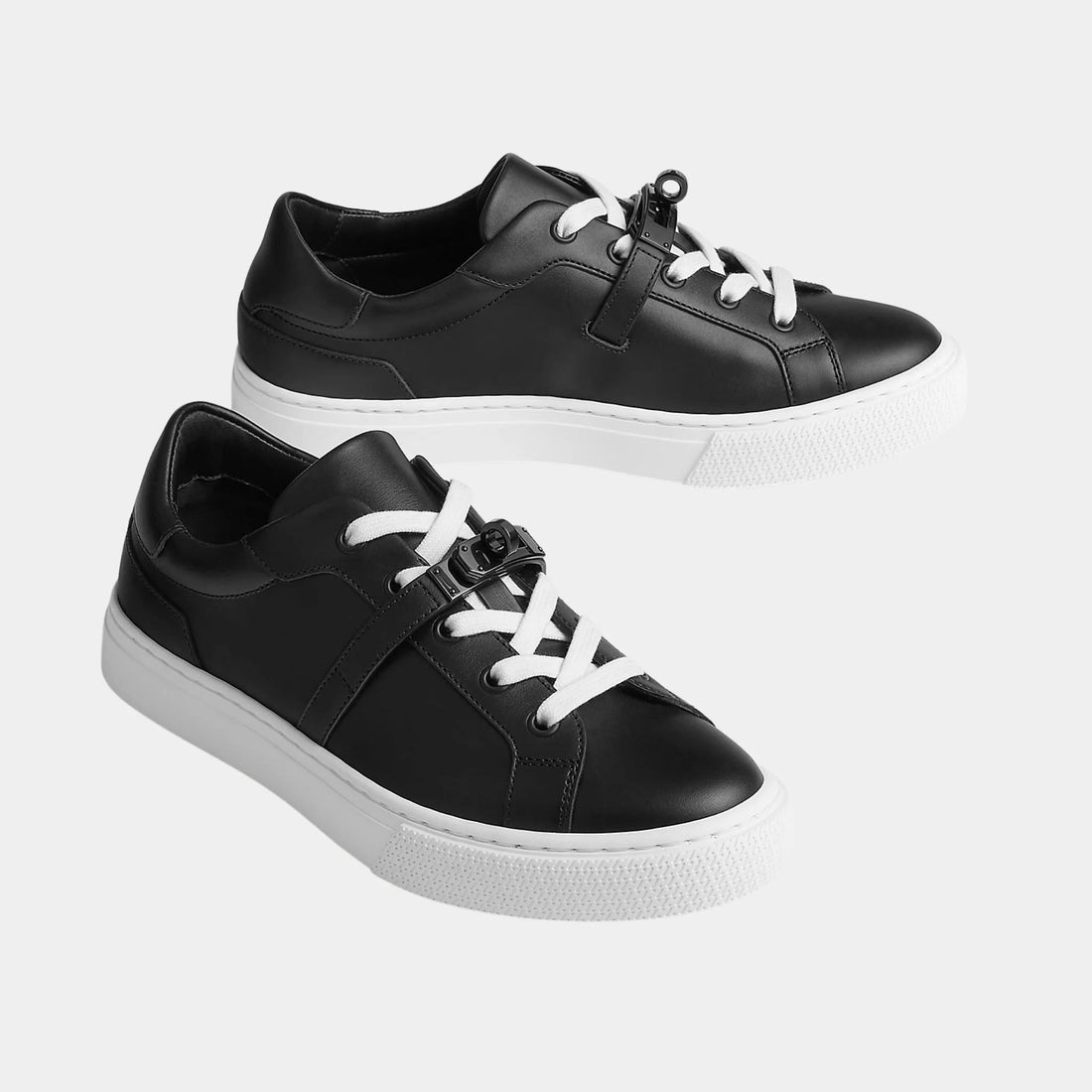 Day Sneaker in Calfskin with Black Buckle