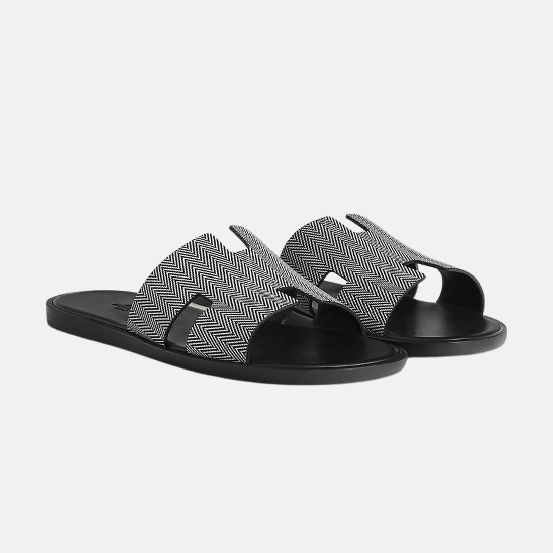 Izmir Sandal In Chevron Calfskin